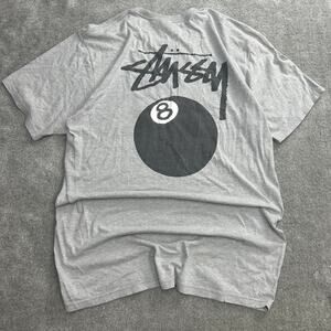 Stussy 8 Ball Graphic Tee Shirt Size Large Skater Streetwear Y2K Vintage